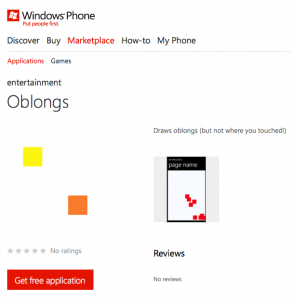 oblongs! live on the Windows Marketplace!