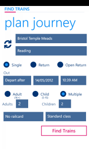 Windows Phone 7 Plan Journey