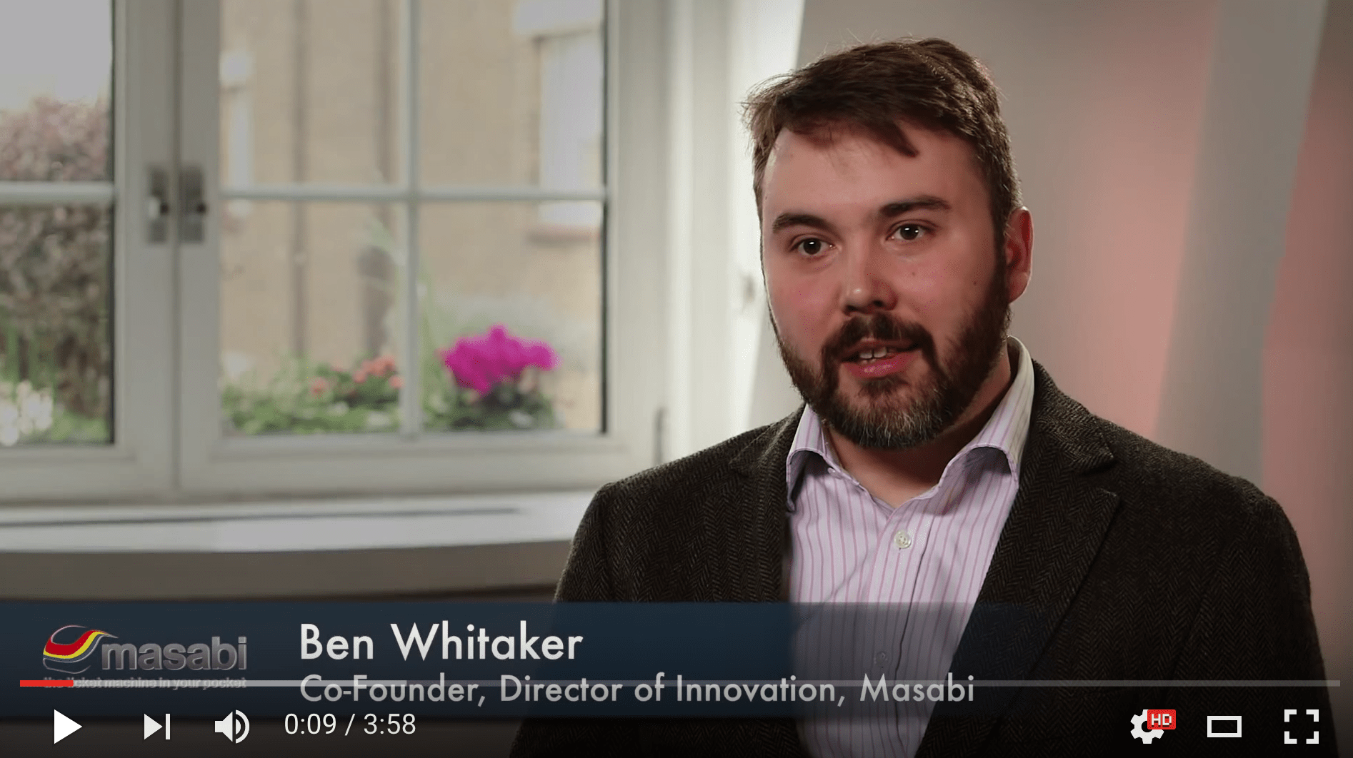 Ben Whitaker speaking on MasterCard video