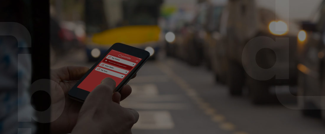 mobile ticketing app with bus