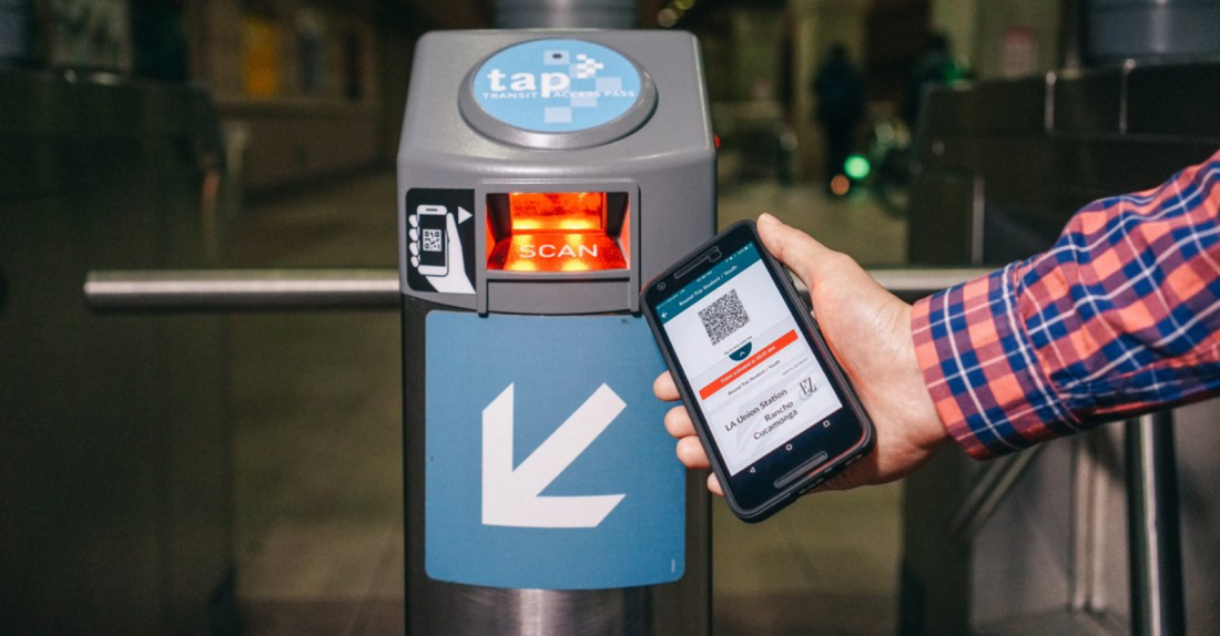 matrolink mobile ticketing app at LA Metro gates