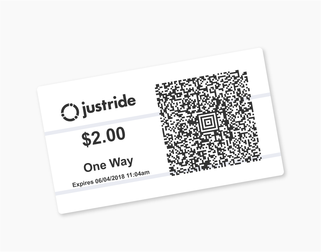 justride paper barcode ticket with barcode