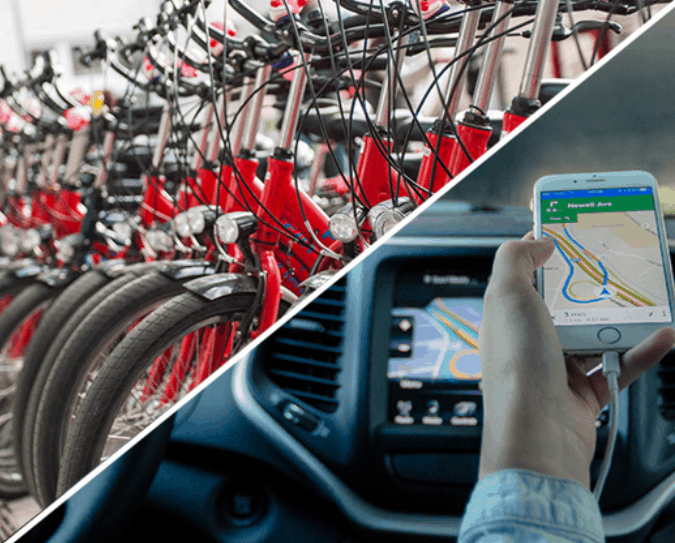 urban mobility ridesharing and bike sharing