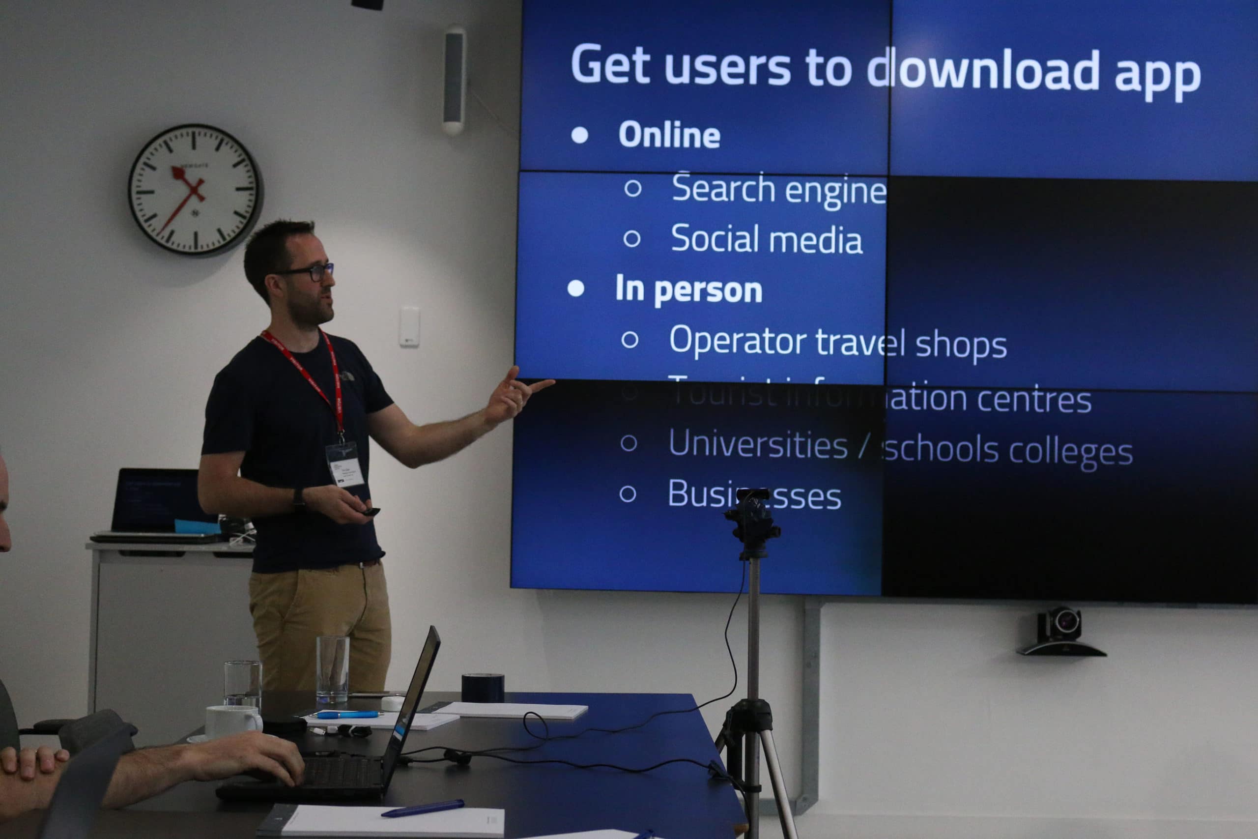 CEO Tom giving a presentation at an innovation day