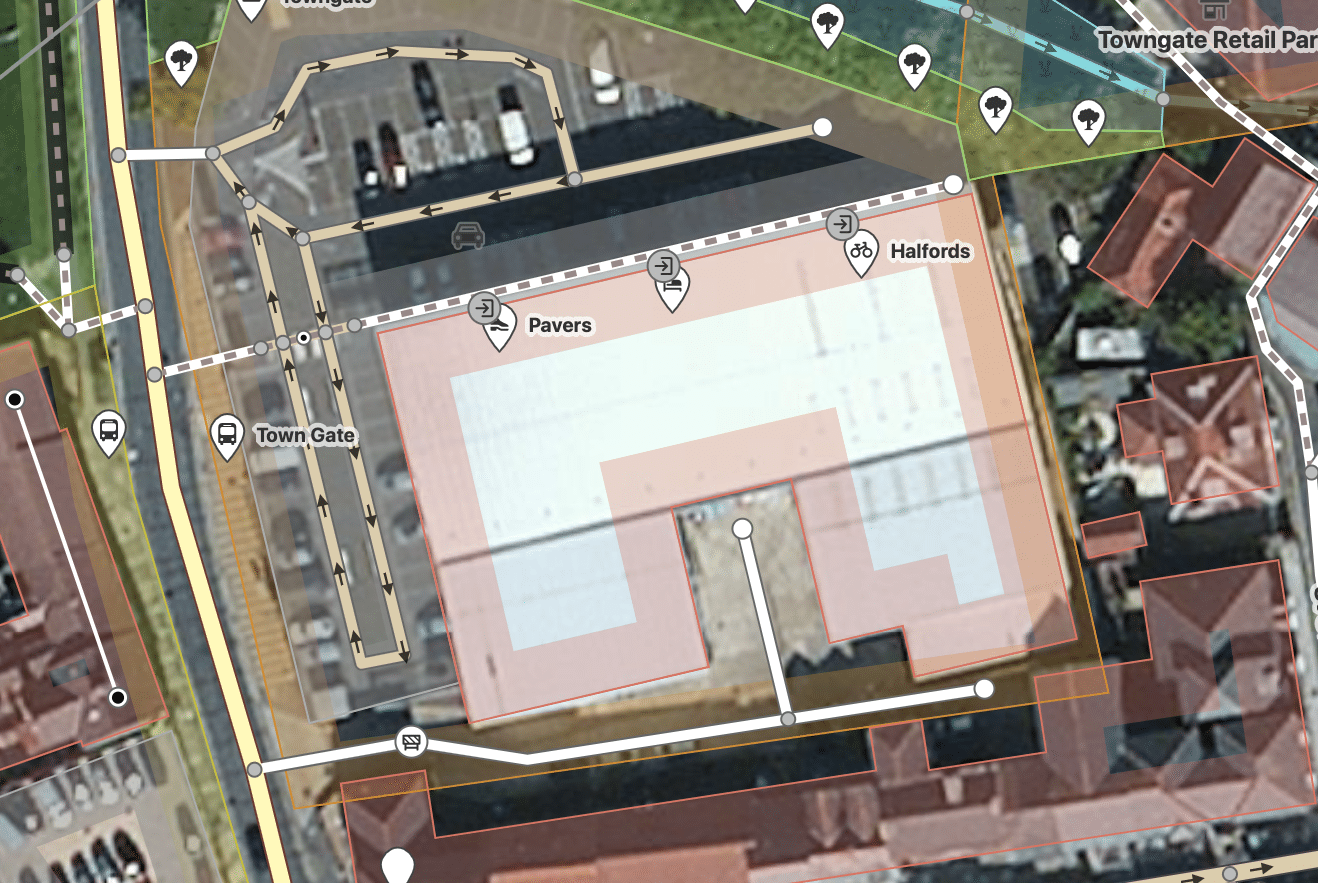screenshot of OSM data in Isle of Wight