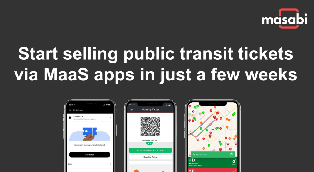 Start selling public transit tickets in MaaS apps