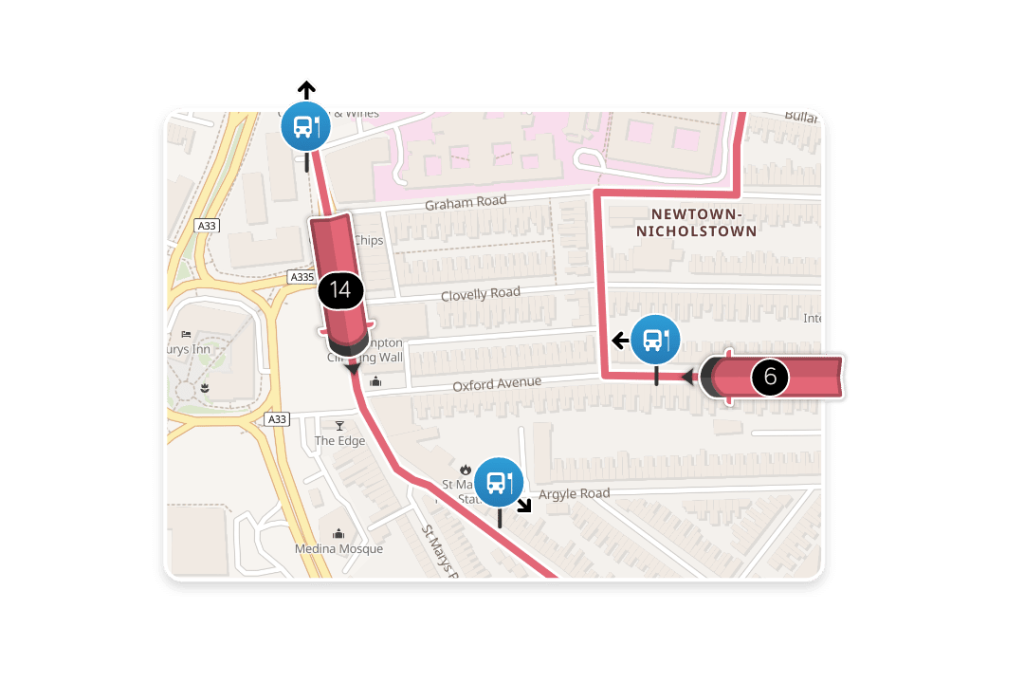 Product shot of real time vehicle tracking