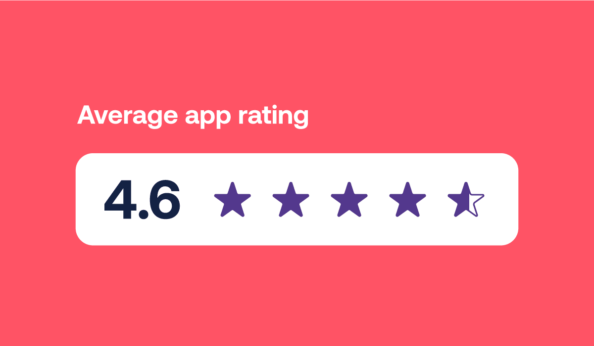 4.6 - Average app rating