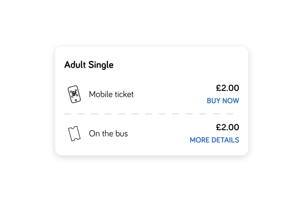 On-bus fares and mobile tickets
