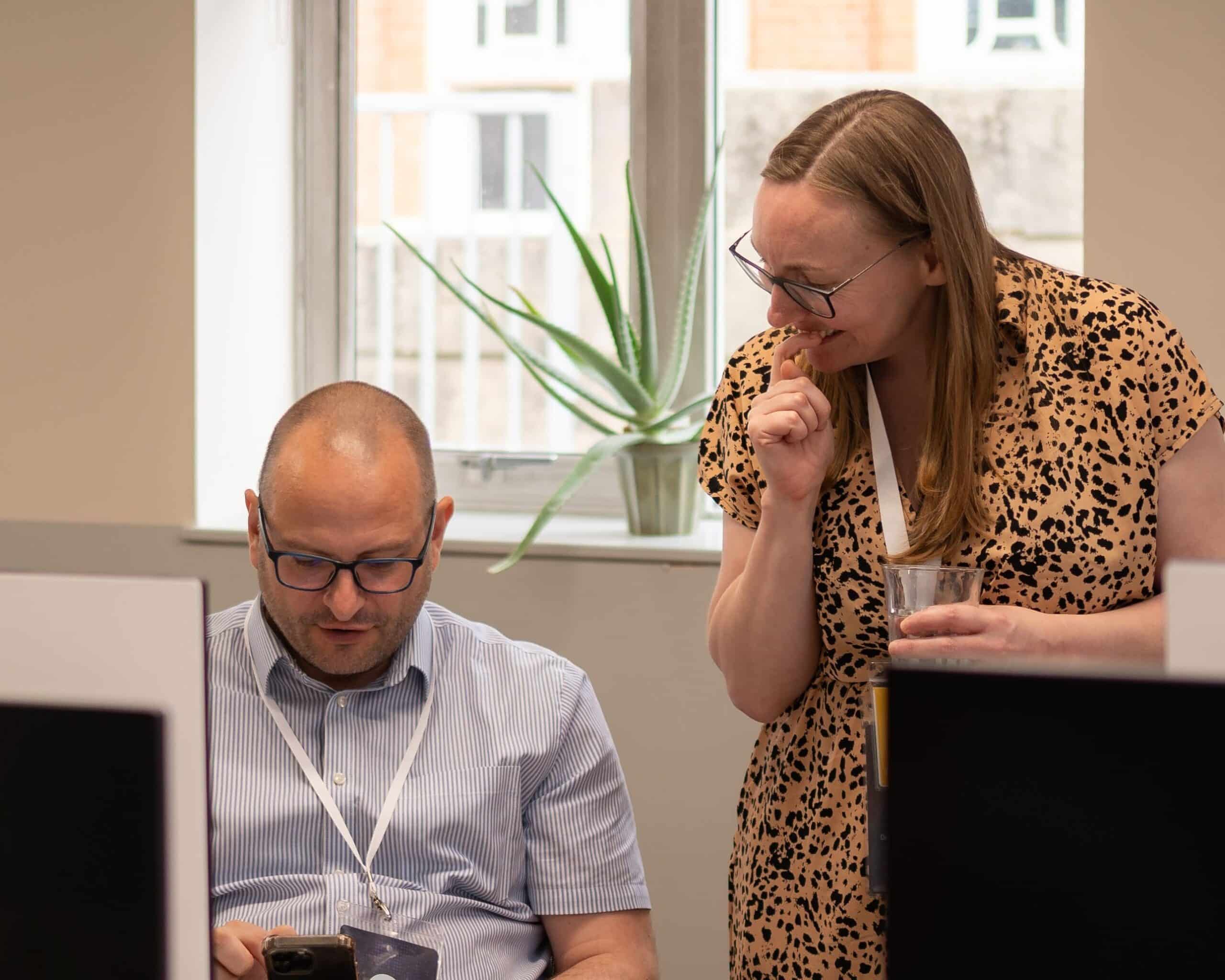 Helen, Director of Customer Success, discusses ideas with operators at the fares workshop