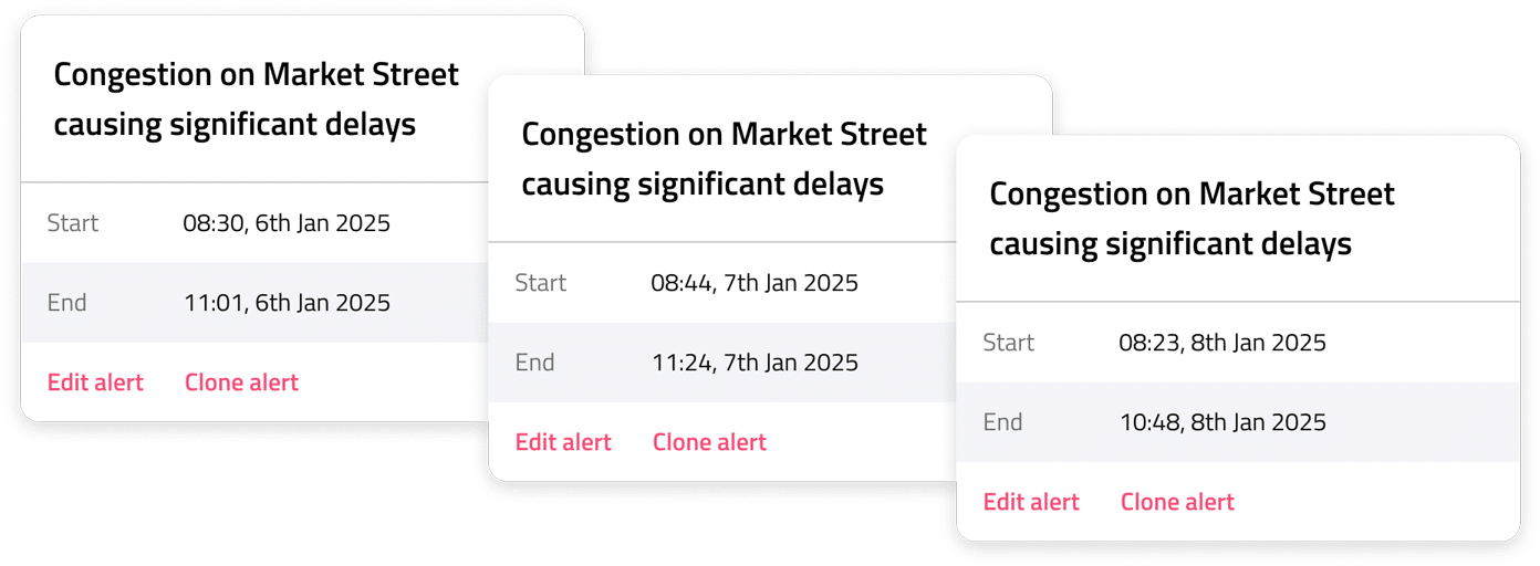 Cloned travel alert screenshot - Passenger Cloud