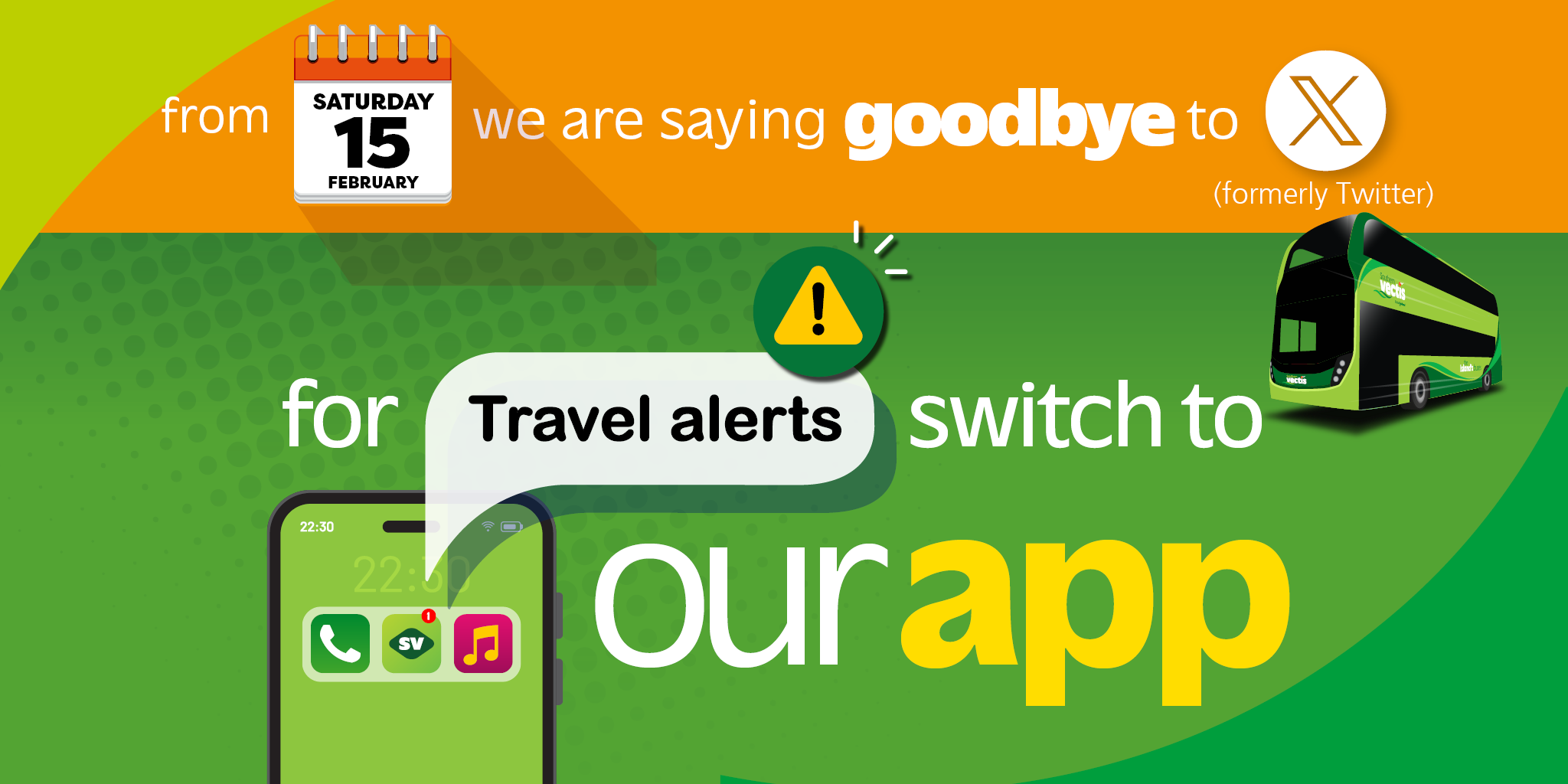 From Saturday 15th February we are saying goodbye to X (formerly Twitter). For travel alerts, switch to our app.